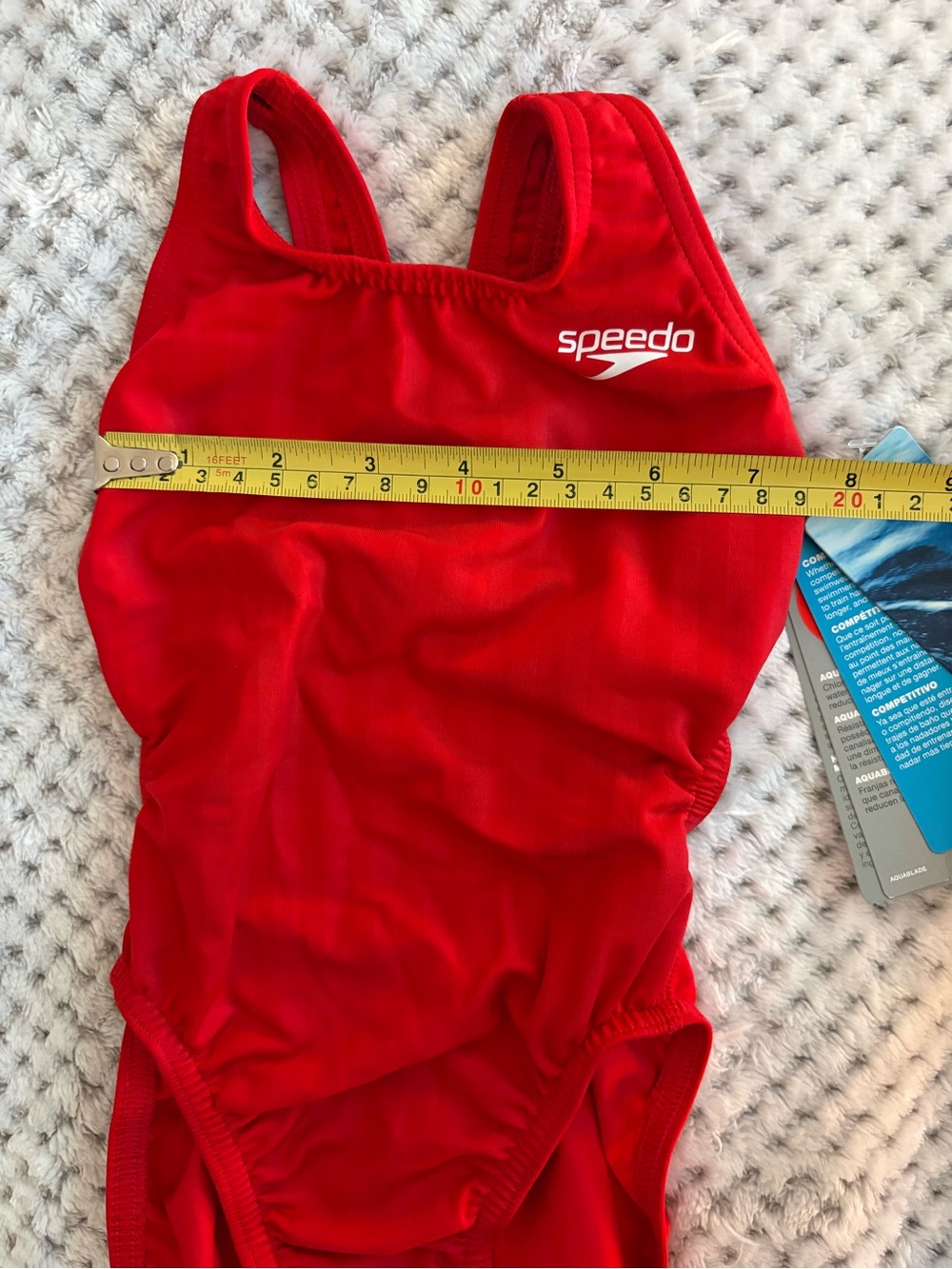 Speedo Girls’ Modern Aquablade Recordbreaker One-Piece Swimsuit in Red - Size 18 - Picture 5 of 6